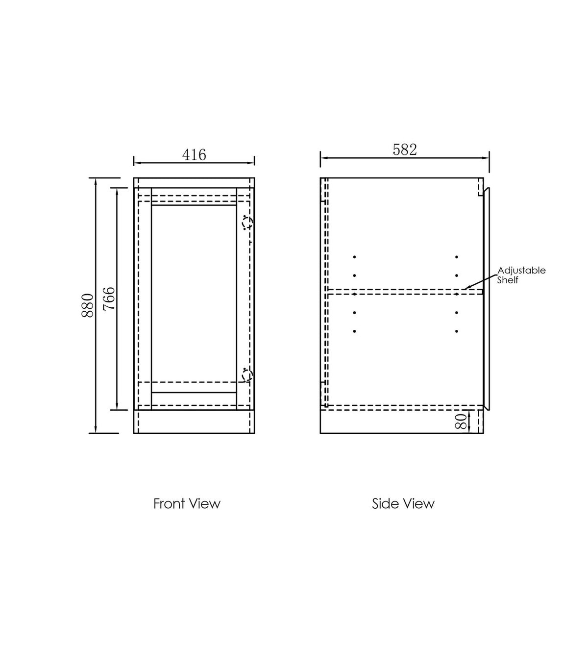 Hampton Laundry 415 White Wall Cabinet
