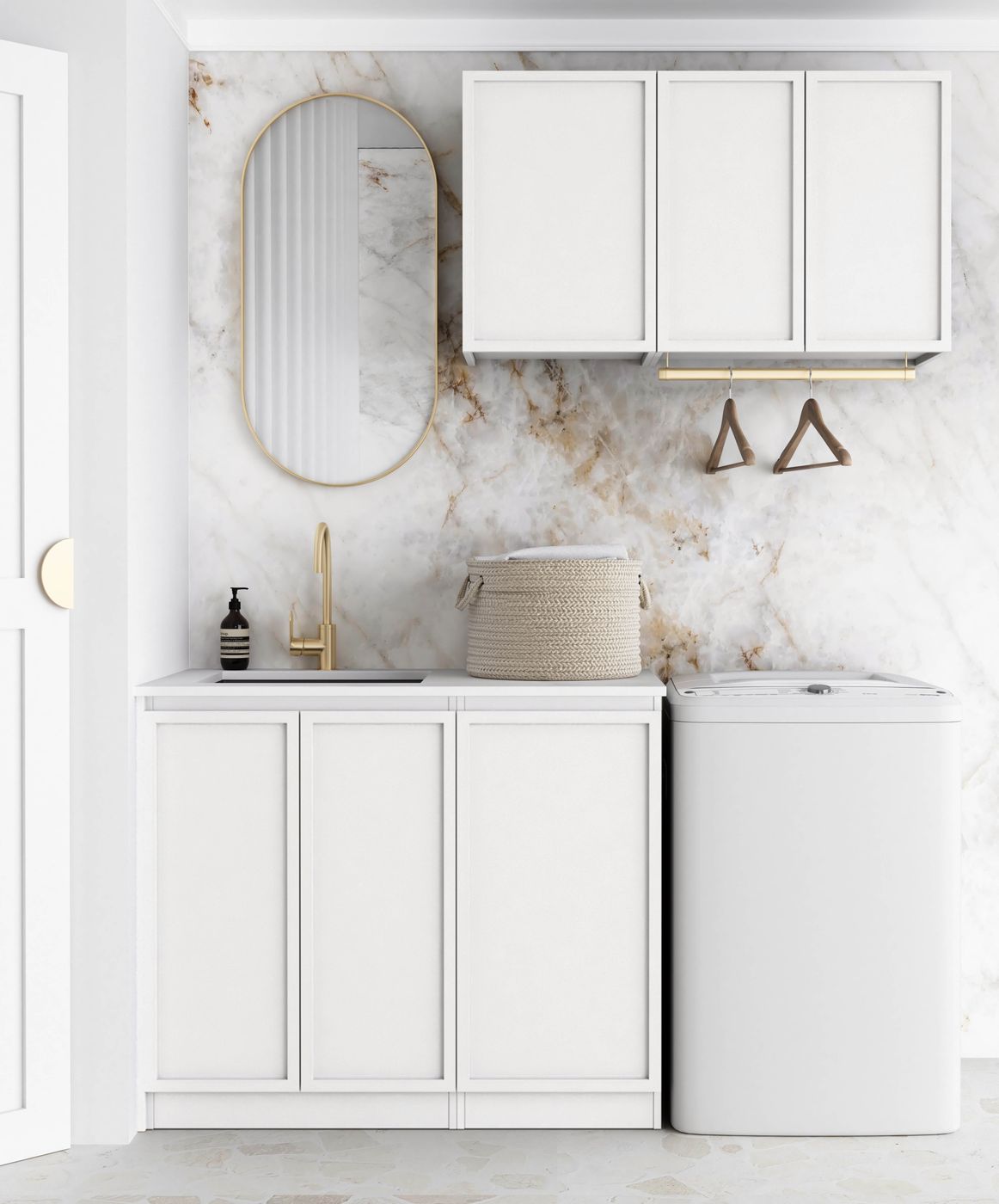 Laundry Kit 1715A Hampshire White with Pure White Top