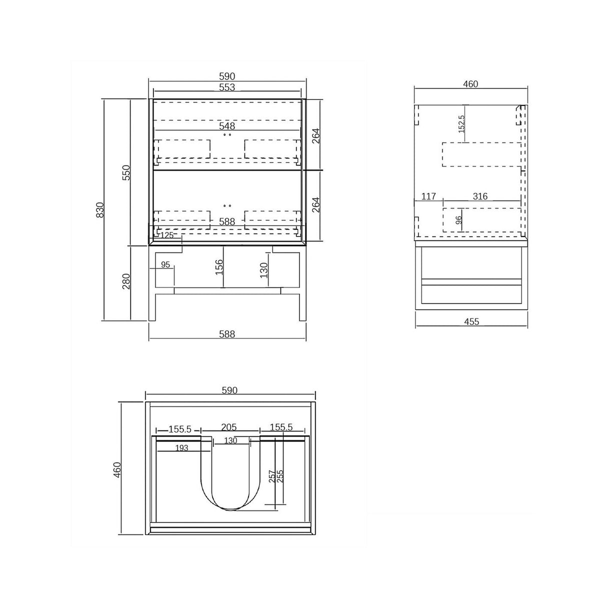 BOSTON MG 600mm Wall/H Cabinet