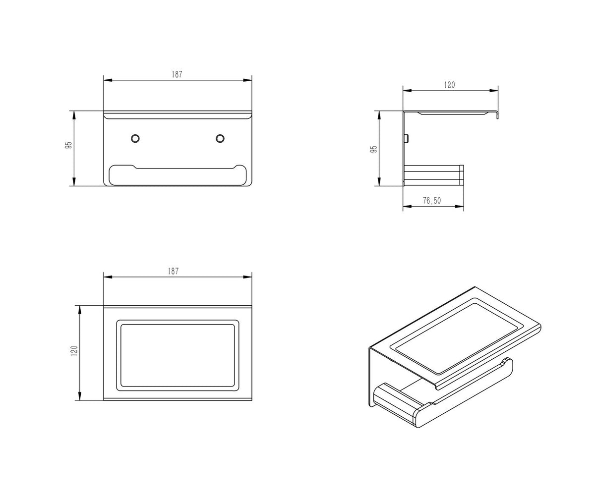 Oskar Chrome Paper Holder