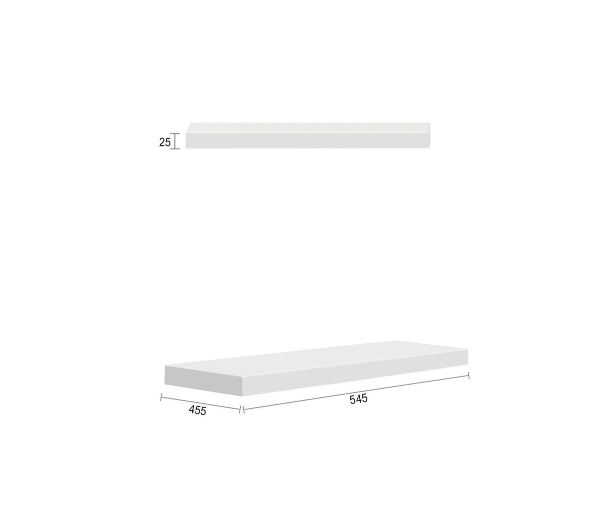 Noosa Fluted 547X424x25 Matte White Leg Panel