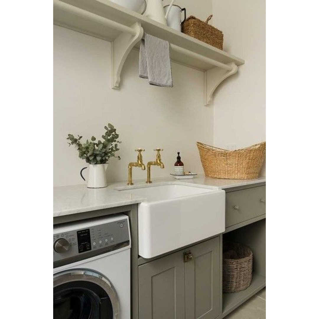 T&H Belfast 60 X 46 Fine Fireclay Butler Sink With Internal Overflow