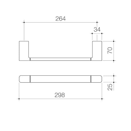 Caroma Luna Hand Towel Rail - Reno Spares