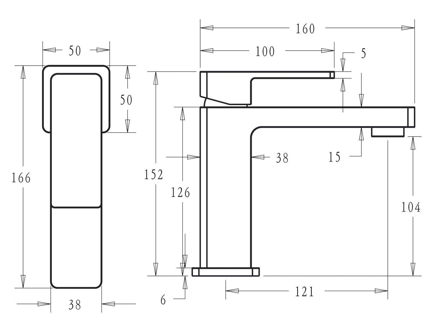 Ceram Basin Mixer - Matt Black