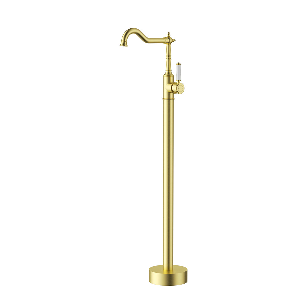 Clasico Bath Mixer Freestanding - brushed-gold / Standard Handle
