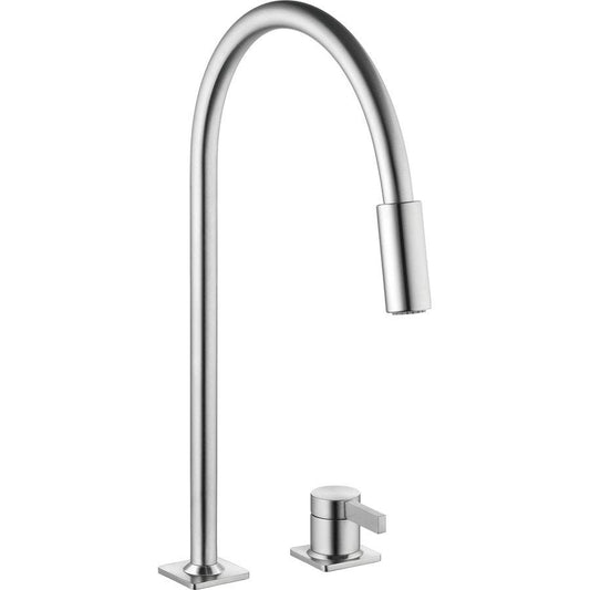 KWC 10.392.323.700 ERA Stainless Steel Gooseneck Pull Out Mixer Tap