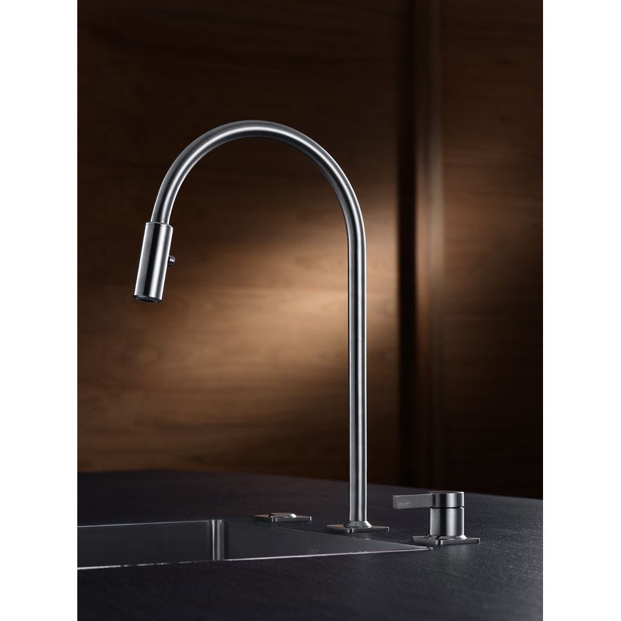 KWC 10.392.323.700 ERA Stainless Steel Gooseneck Pull Out Mixer Tap