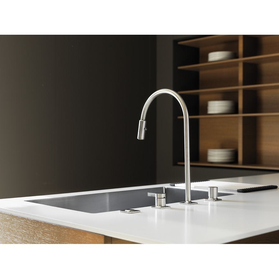KWC 10.392.323.700 ERA Stainless Steel Gooseneck Pull Out Mixer Tap