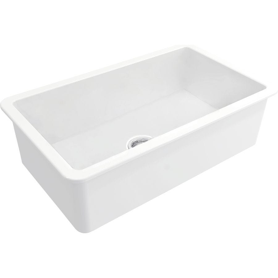 Turner Hastings CU81FSOF Cuisine Single Bowl Fireclay Sink with Overflow