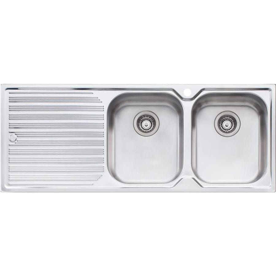 Oliveri DZ1721TH Diaz Double Bowl Steel Sink