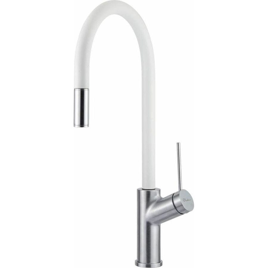 Oliveri VT0398BWH Vilo & Satin Gooseneck Pull Out Mixer Tap