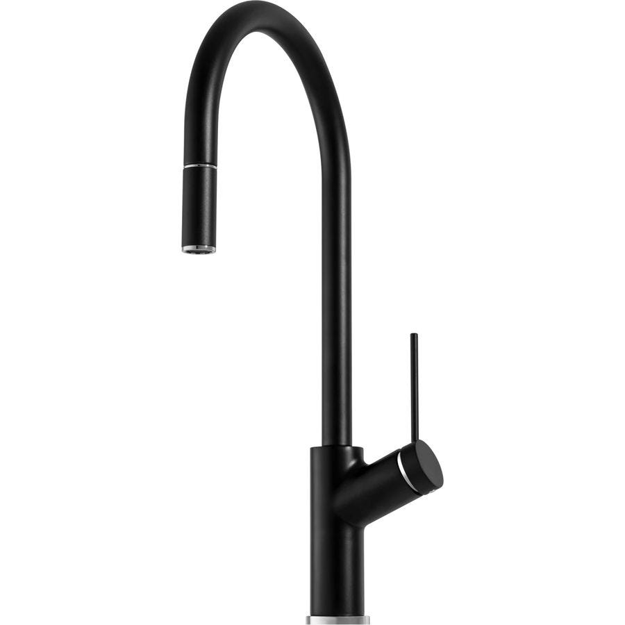 Oliveri VT0398CBLACK Vilo Gooseneck Pull Out Mixer Tap