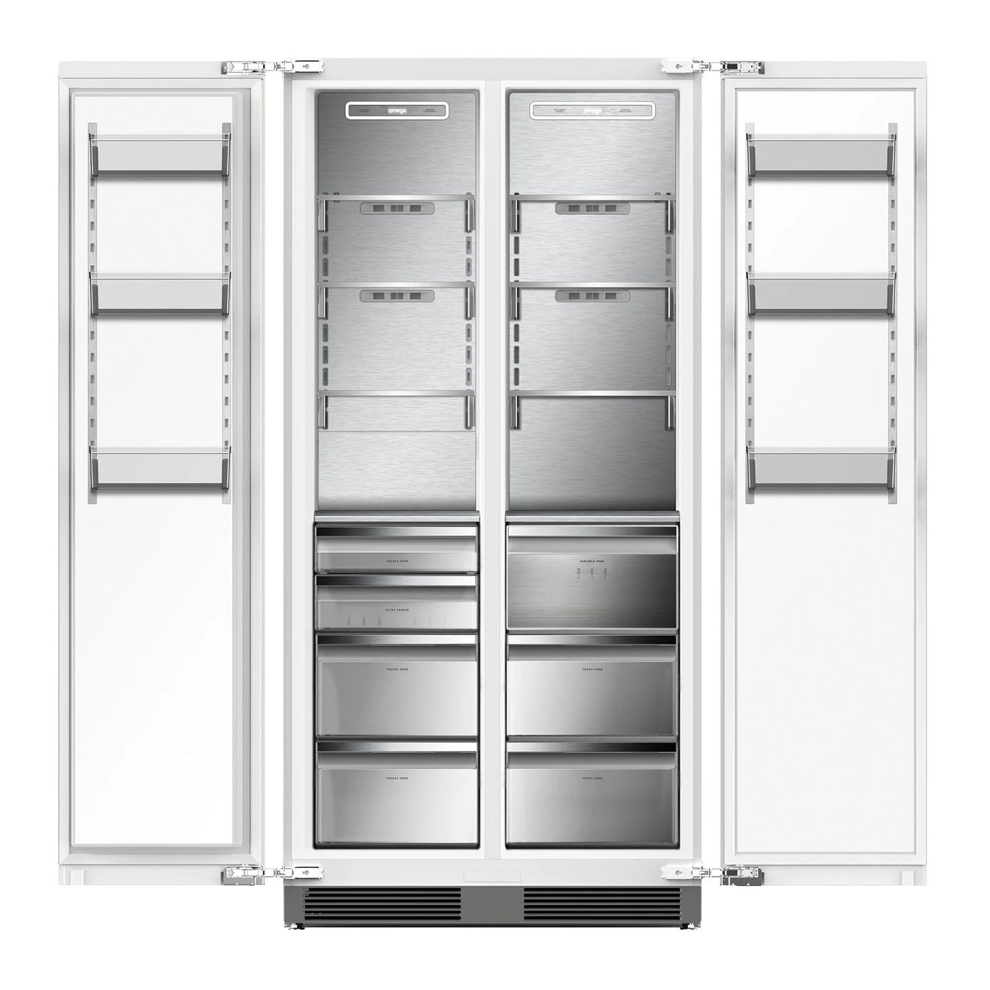 Omega 541L Integrated Side by Side Refrigerator
