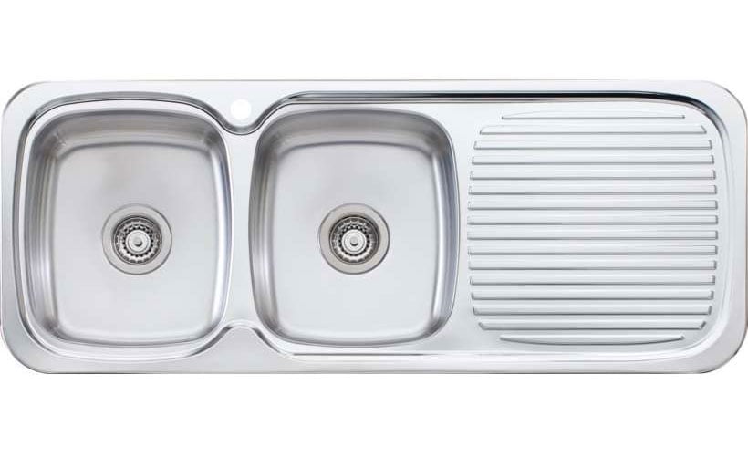 Oliveri Sink 1200mm Double LH Bowl