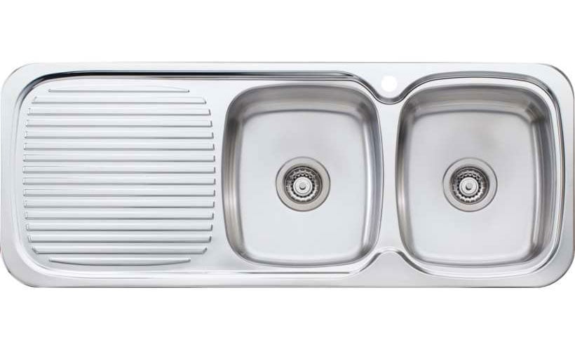 Oliveri Sink 1200mm Double RH Bowl