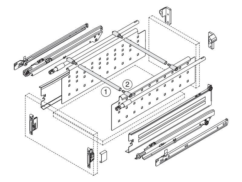 Harn Ritma Cube Cross Railing Round Rail