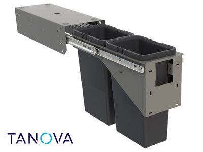 Tanova Simplex Twin Waste Bin - 200mm