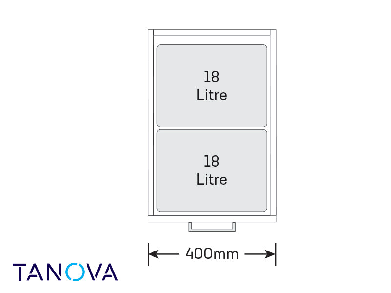 Tanova Flex Waste Bin System - 400mm