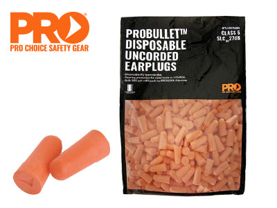 ProBullet Disposable Uncorded Earplugs - Bulk Bag