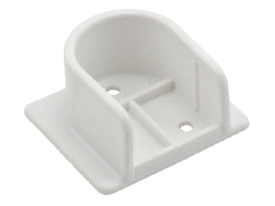 Plastic Drop In Flange For 25mm Round Wardrobe Tube