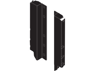 Harn Ritma Cube Rear Fixing Bracket Set H Height - Jet Black