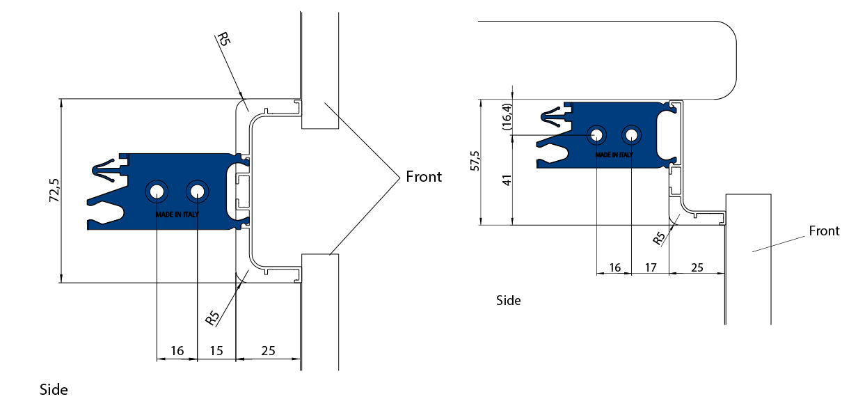 Vercelli Clap'n'Fit Fixing Bracket Set