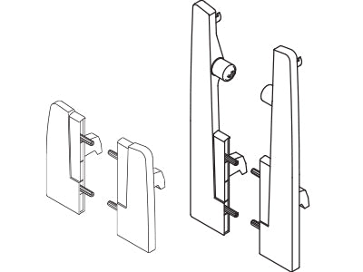 Harn Ritma Cube Round Inner Drawer Front Brackets