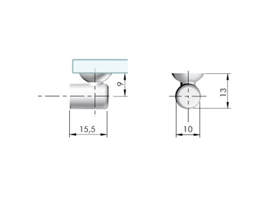 Atak Glass Shelf Support with Suction Cap