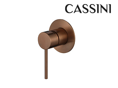 Cassini Renzo Shower Mixer - Large Back Plate - Brushed Copper Bronze