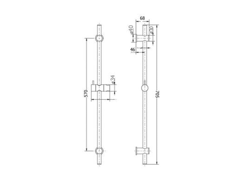 Cassini Renzo Sliding Rail Shower Set