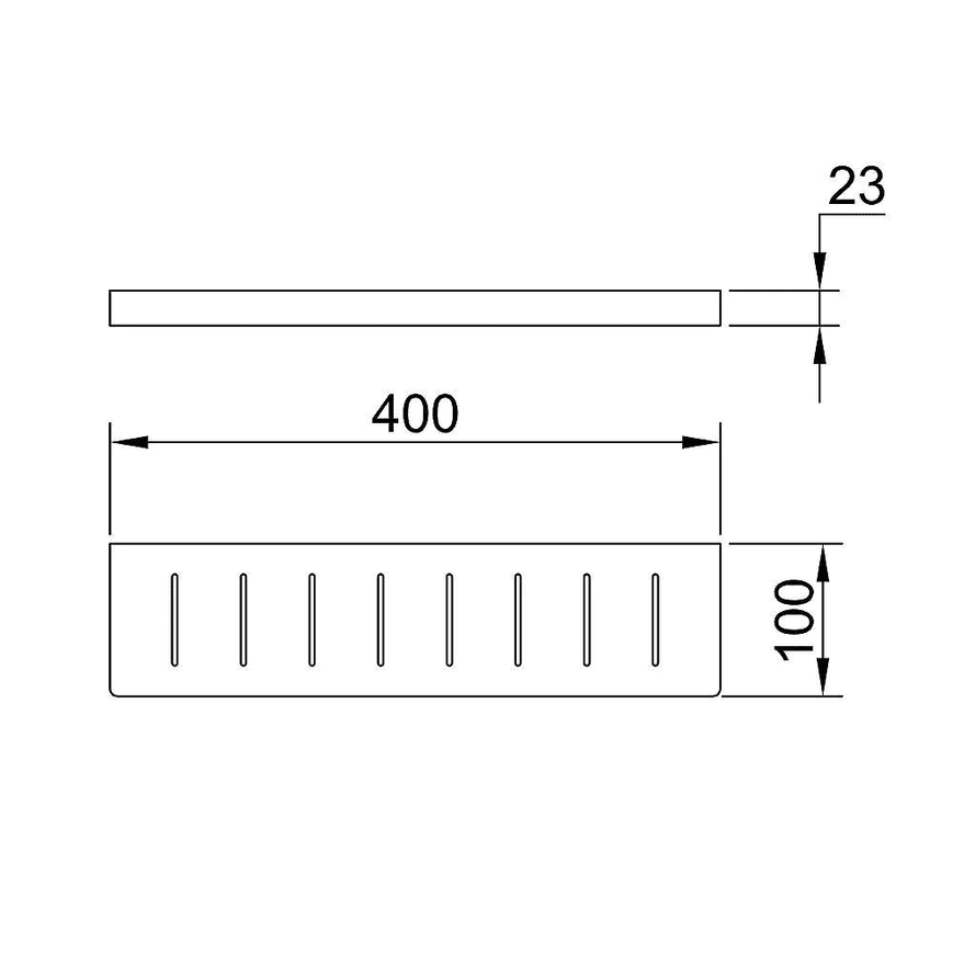 Arcisan Eneo Shelf With Slots 40CM Matte Black - Reno Spares