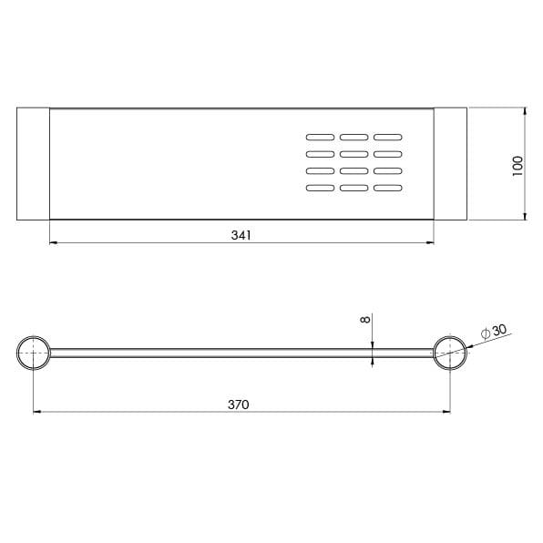 Phoenix Vivid Slimline Metal Shelf Matte Black - Reno Spares