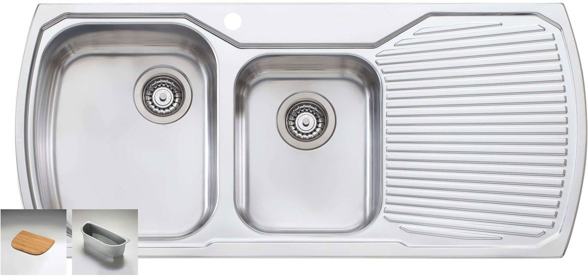Oliveri Sink 1100mm LH 1 & 3/4 Bowl