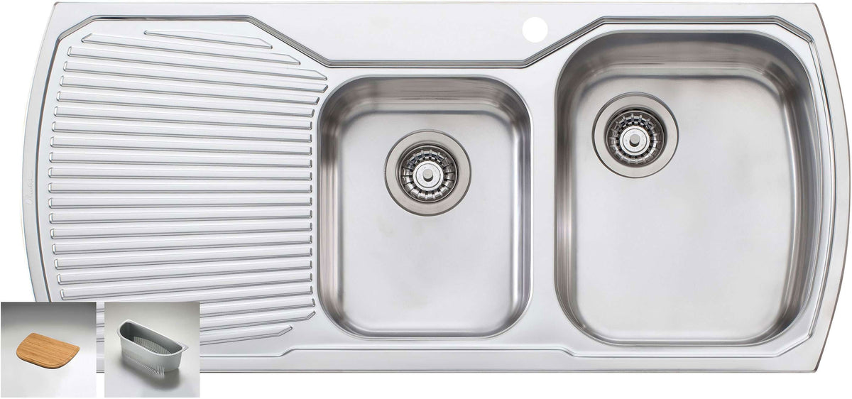 Oliveri Sink 1100mm RH 1 & 3/4 Bowl