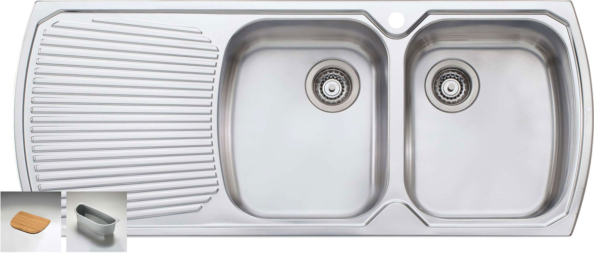 Oliveri Sink 1200mm RH Double Bowl