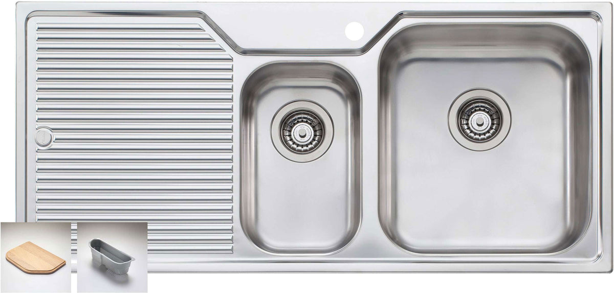 Oliveri Sink 1080mm RH 1 & 1/2 Bowl