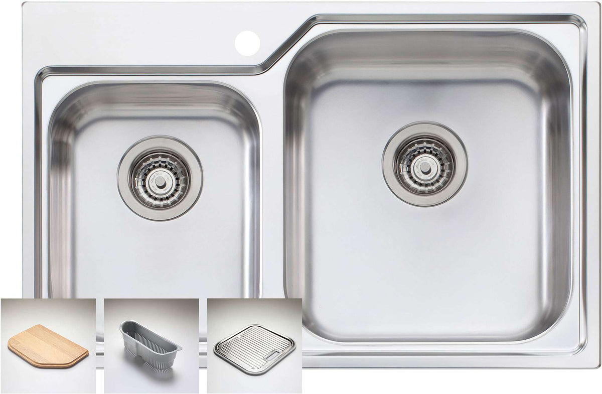 Oliveri Sink 775mm RH 1 & 3/4 Bowl