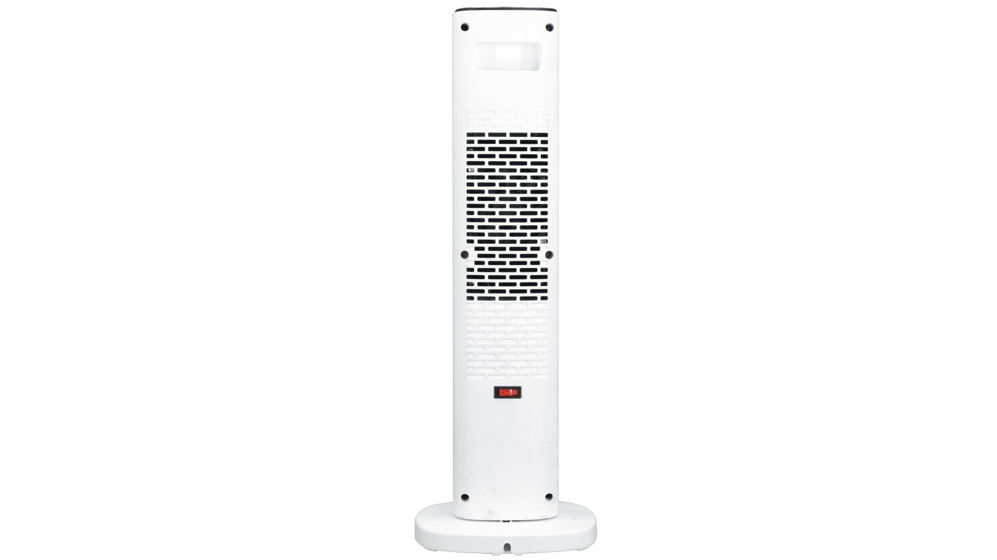 One 2000W Flame Effect Ceramic Fan Heater with Remote - Reno Spares