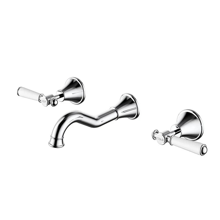 Clasico Bath Tap Set - brushed-nickel / Standard Handle