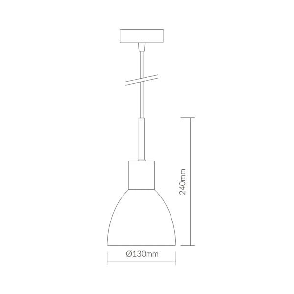 Varberg Pendant White E27 And 1.2M Cable - Reno Spares