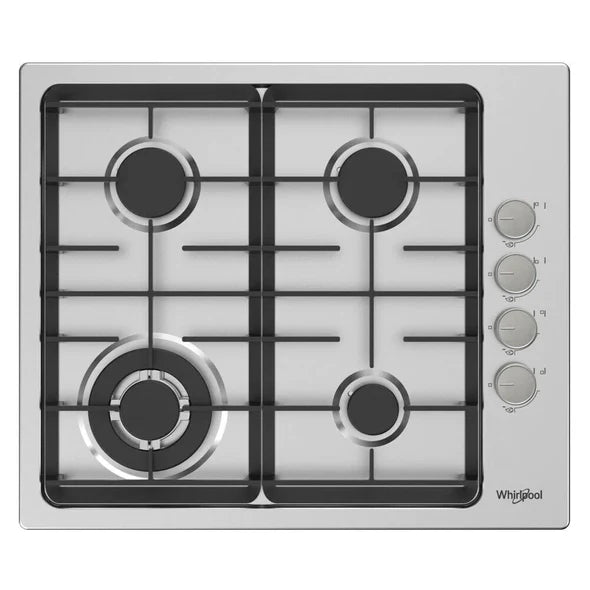 Whirlpool 600mm 4 Burner Gas Cooktop - Stainless Steel - Reno Spares