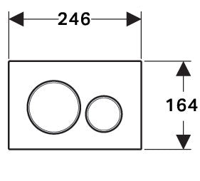 Geberit Matte White Round Sigma 20 Fingerprint Resistant Flush Plate