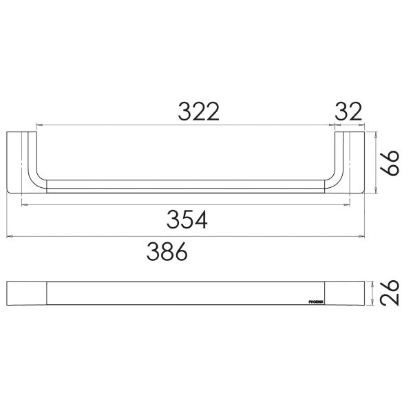 Phoenix Gloss Guest Towel Holder - Reno Spares