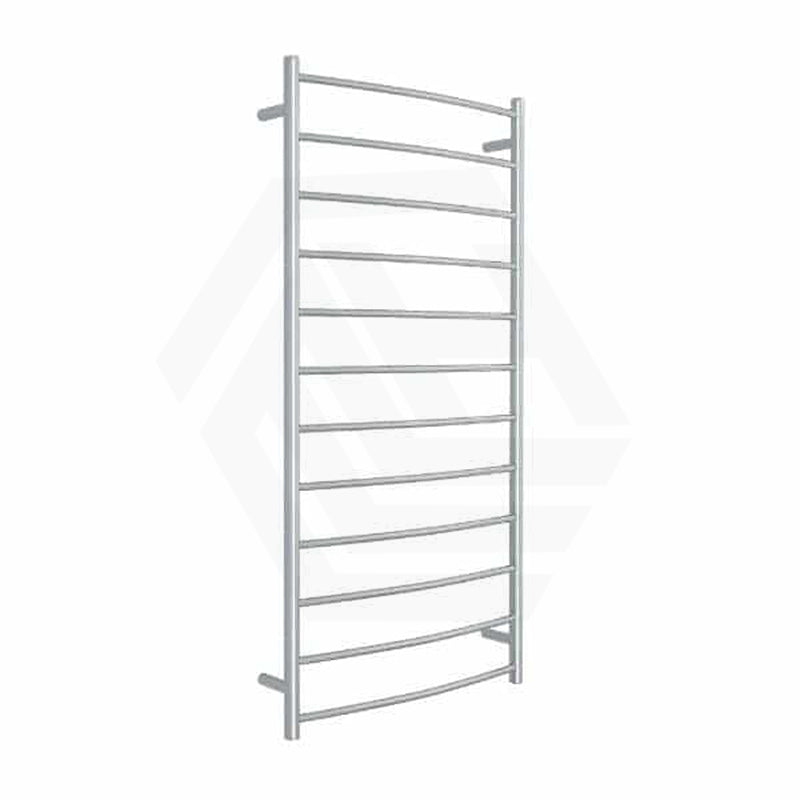 ThermoGroup 4/12 Bars 240V Curved Round Ladder Heated Towel Rail Polished Stainless Steel