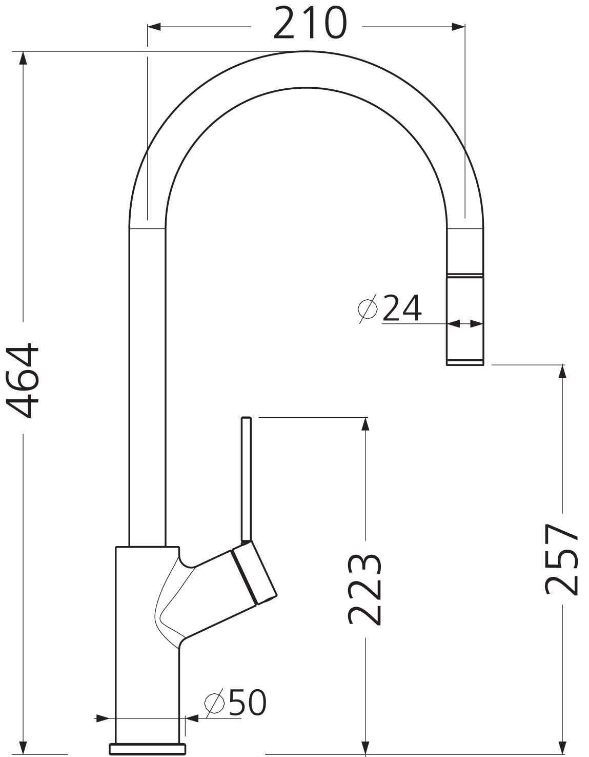 Oliveri Vilo Pull Out Mixer Tap VT0398C