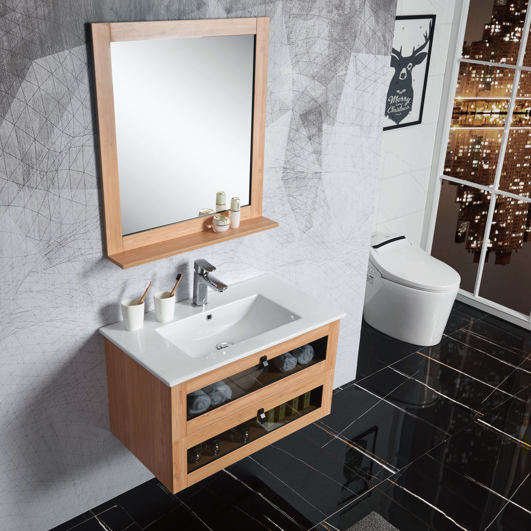 Belbagno Manhattan 800mm Wall Hung Vanity  Oak Man-800-W-Wo