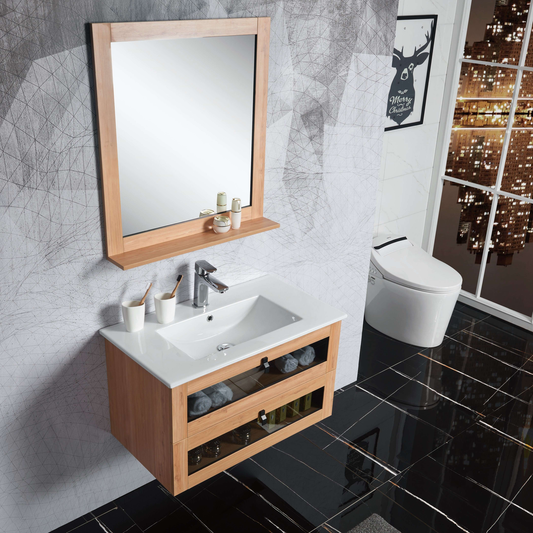 Belbagno Manhattan 800mm Wall Hung Vanity  Oak Man-800-W-Wo
