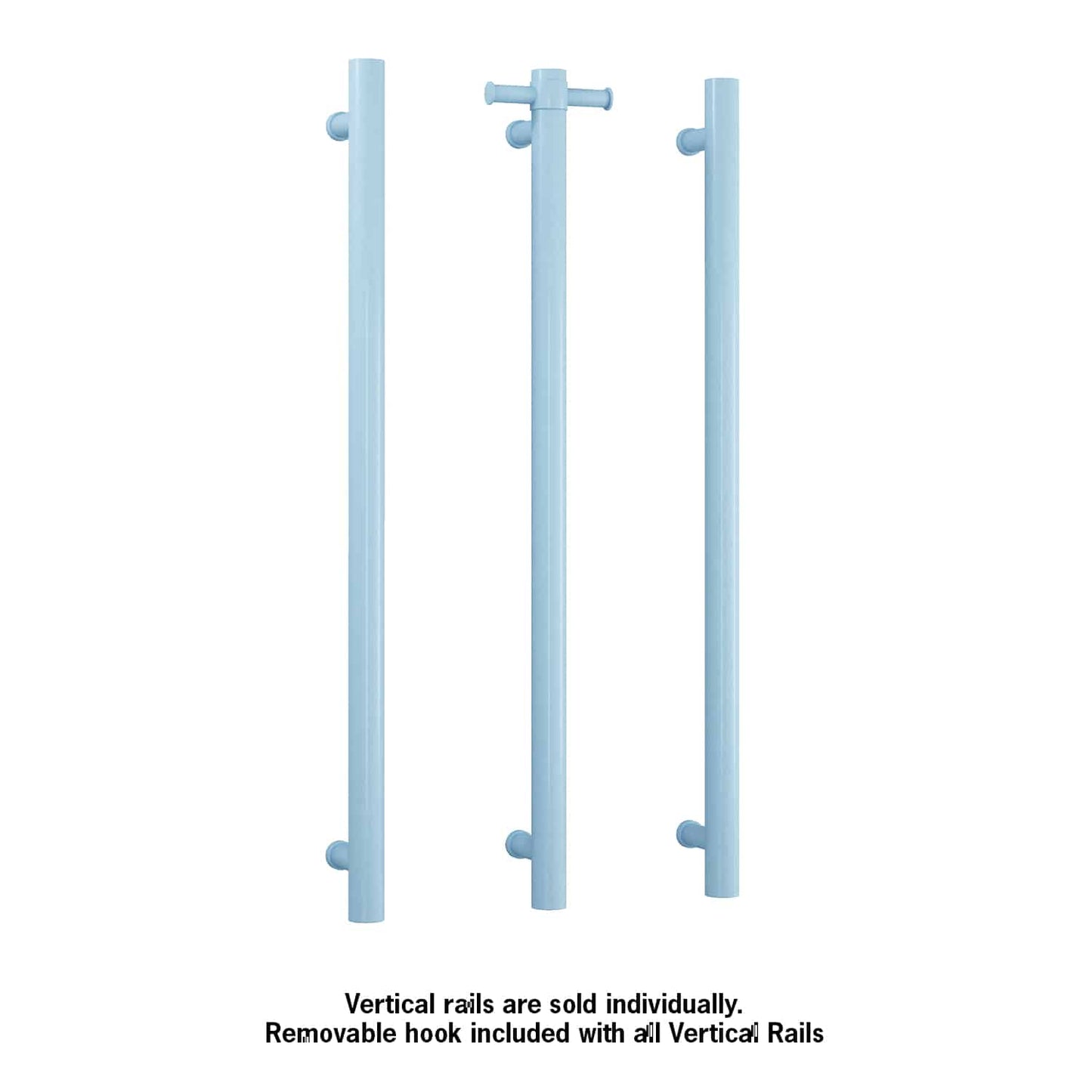 Thermorail Straight/Round 12Volt Vertical Bar 900X142X100MM 26Watts With Optional Hook - Horizon Blue