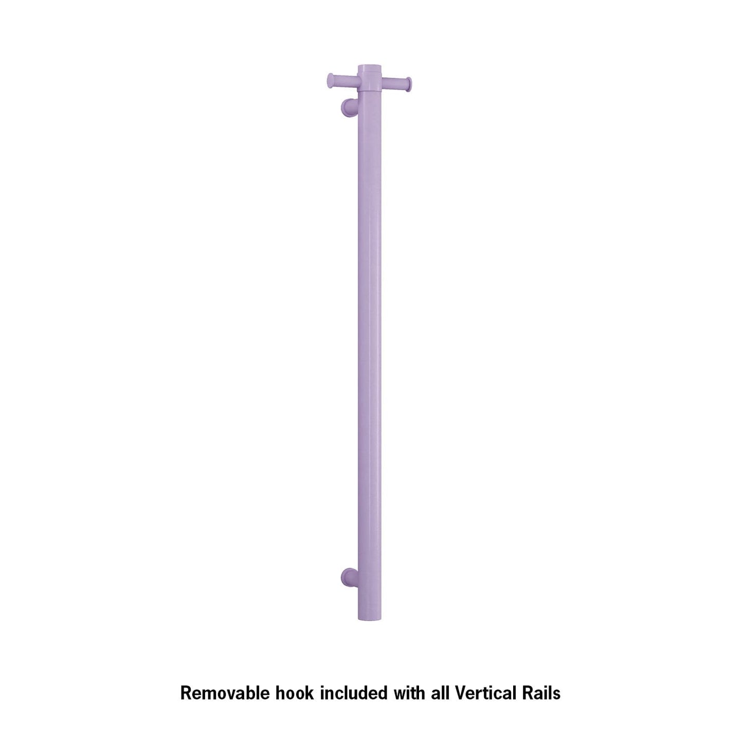 Thermorail Straight/Round 12Volt Vertical Bar 900X142X100MM 26Watts With Optional Hook - Lilac Satin