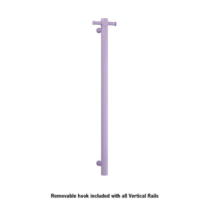 Thermorail Straight/Round 12Volt Vertical Bar 900X142X100MM 26Watts With Optional Hook - Lilac Satin